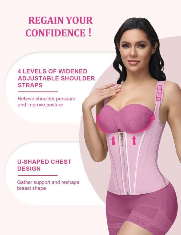 61BEaEfs28L._AC_SL1500_.jpg SHAPSHE Waist Trainer for Women, Tummy Control Sports Girdle, Workout Body Shaper with Adjustable Shoulder Strap