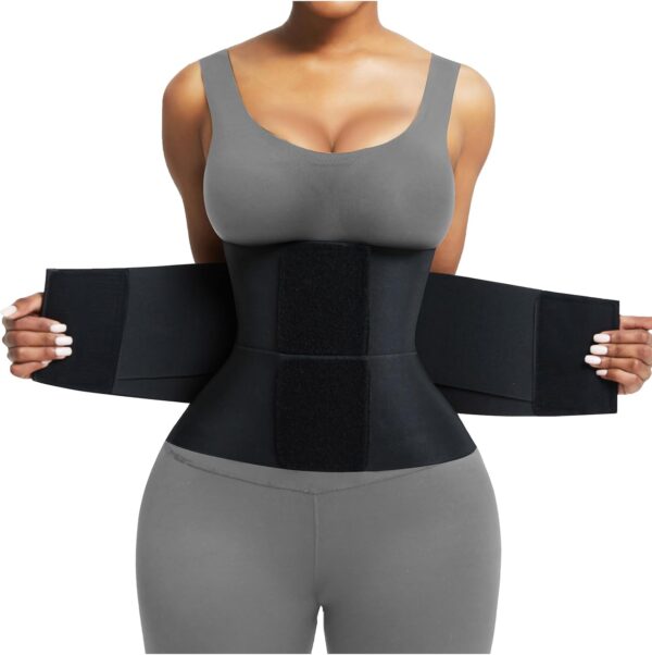 61HtEyh3GL._AC_SL1500_.jpg FeelinGirl Waist Trainer Belt Waist Cincher Trimmer Ab Belt Tummy Control Body Shaper with Triple Wrap Women and Men