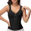 61wsBMFzrCL._AC_SL1500_.jpg SHAPSHE Waist Trainer Corset for Women Tummy Control Sport Workout Body Shaper Vest for Women Postpartum Gym Zipper and Hooks