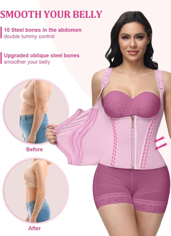 710402wXHLL._AC_SL1500_.jpg SHAPSHE Waist Trainer for Women, Tummy Control Sports Girdle, Workout Body Shaper with Adjustable Shoulder Strap