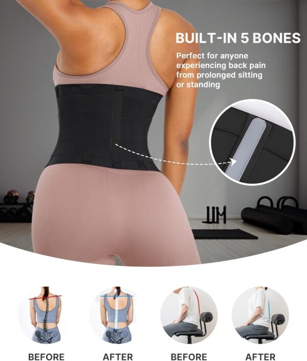 SHAPELLX Waist Trainer for Women Waist Cincher Corset Shapewear Body Shaper Tummy Control Stomach Belt Postpartum Band