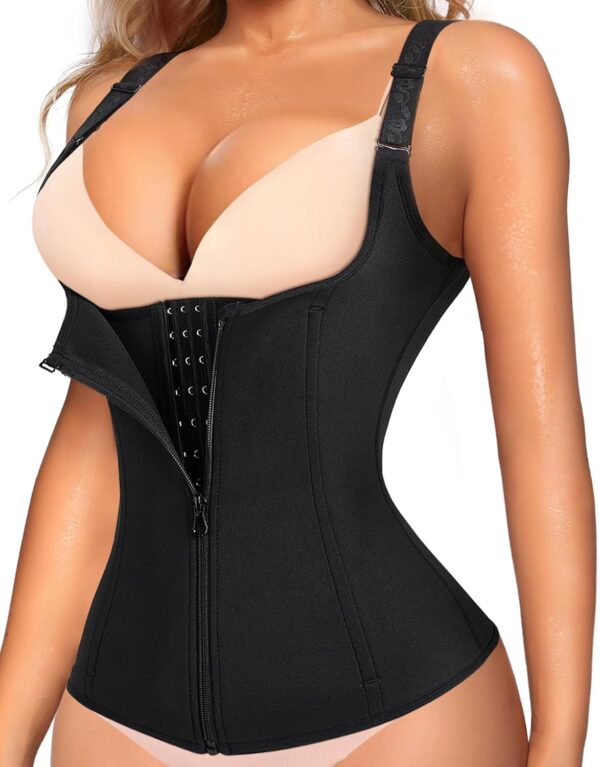 710sWjAkYML._AC_SL1500_.jpg LODAY Waist Trainer Corset for Women Tummy Control Sport Workout Body Shaper Black