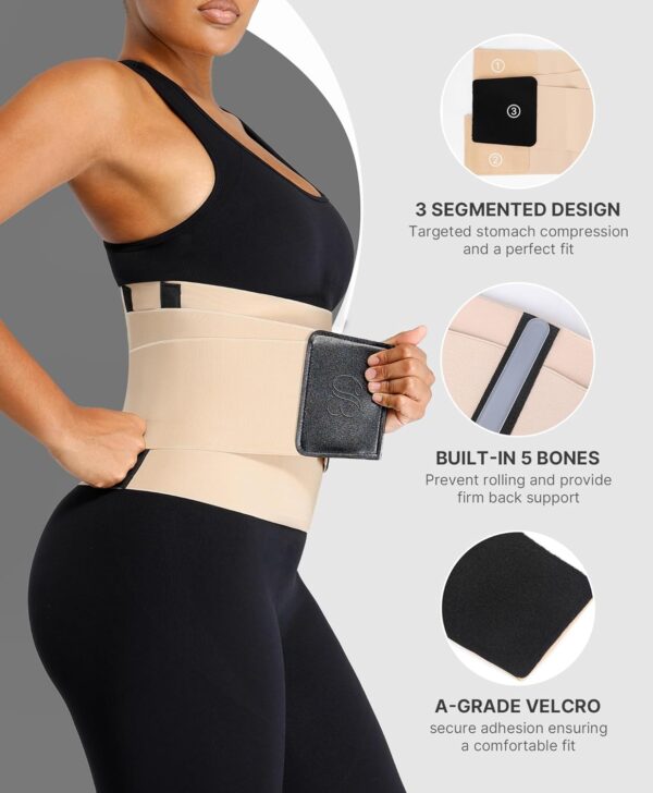 711Aa8M-PIL._AC_SL1500_.jpg SHAPELLX Waist Trainer for Women Waist Cincher Corset Shapewear Body Shaper Tummy Control Stomach Belt Postpartum Band