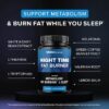 Night Time Fat Burner for Weight Loss Support & Sleep Aid | Appetite Suppressant, Carb Blocker, Nighttime Metabolism Booster for Stomach Fat Burner & Night Shred with Melatonin | Non-GMO, Vegan 60ct