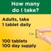 Nature Made Vitamin B1 100mg, Thiamine B1 Supplement for Energy Metabolism Support, 100 Tablets, 100 Day Supply