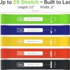 TechStone Resistance Bands Set – 5 Levels Loop Exercise Bands for Men & Women, Elastic Workout Bands for Home Gym, Training, Yoga & Fitness, Carry Bag Included