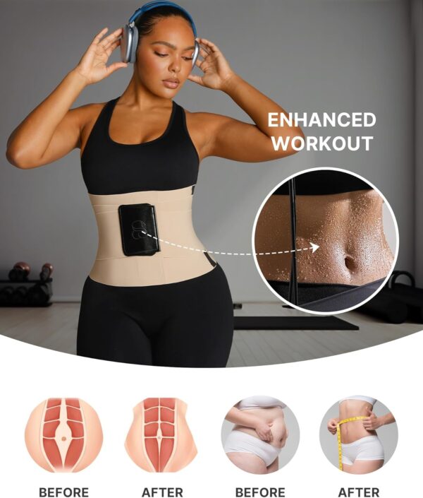 719mzFW910L._AC_SL1500_.jpg SHAPELLX Waist Trainer for Women Waist Cincher Corset Shapewear Body Shaper Tummy Control Stomach Belt Postpartum Band