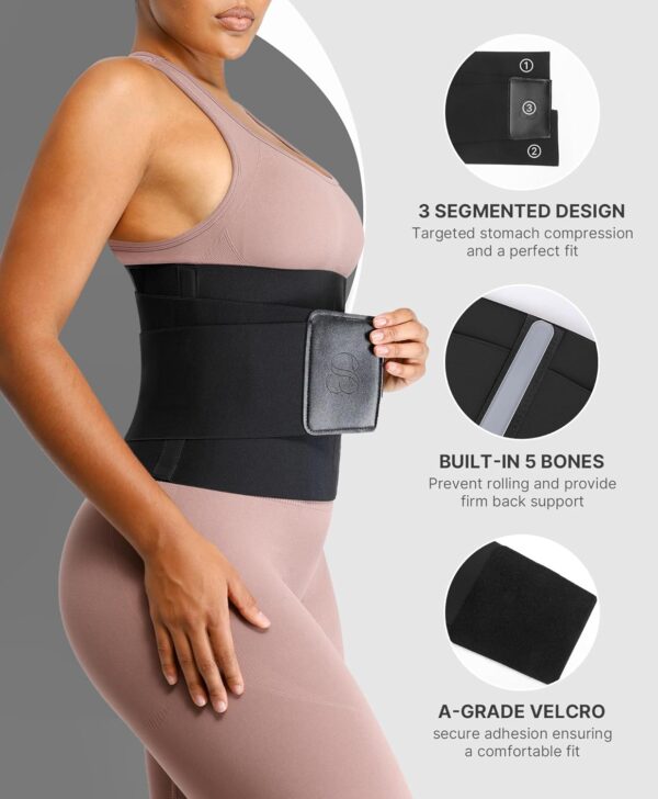 SHAPELLX Waist Trainer for Women Waist Cincher Corset Shapewear Body Shaper Tummy Control Stomach Belt Postpartum Band