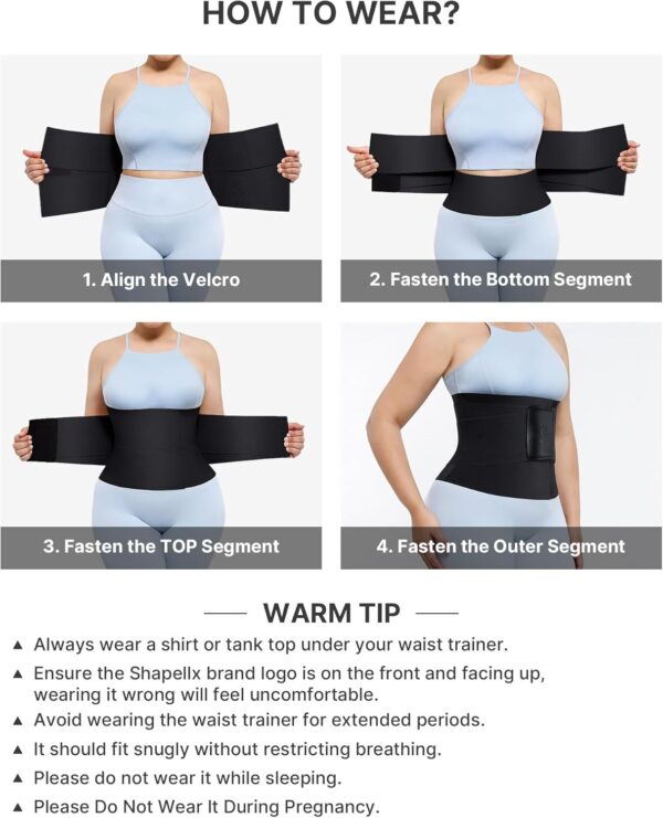 SHAPELLX Waist Trainer for Women Waist Cincher Corset Shapewear Body Shaper Tummy Control Stomach Belt Postpartum Band