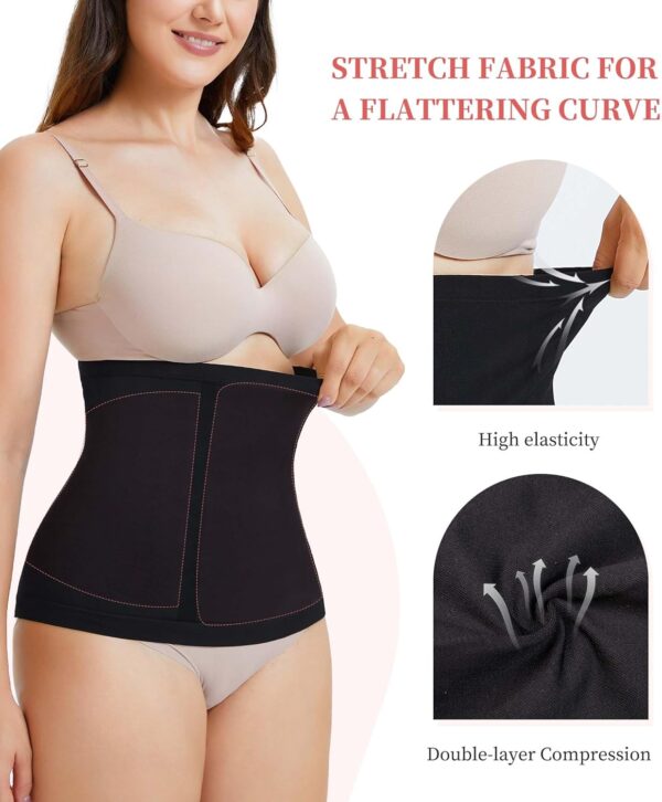 AOSBOEI Waist Trainer Shapewear Tummy Control Waist Cincher Girdle Body Shaper Postpartum Recovery Belt Belly Band Wrap