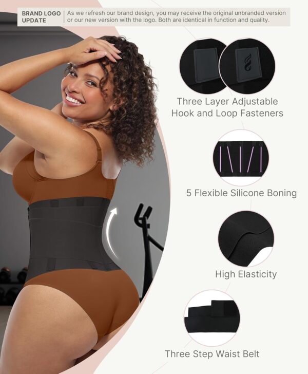 71J1ocAEeUL._AC_SL1500_.jpg FeelinGirl Waist Trainer Belt Waist Cincher Trimmer Ab Belt Tummy Control Body Shaper with Triple Wrap Women and Men