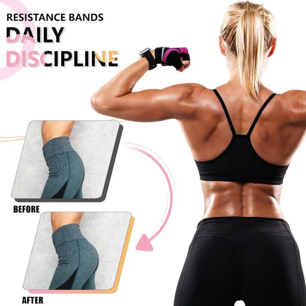 Exercise Bands, 3 Levels Fabric Resistance Bands for Working Out, Workout Bands Resistance for Women & Men, Multi-Colored Fabric Booty Bands for Leg Strength Training, Rehab, Yoga