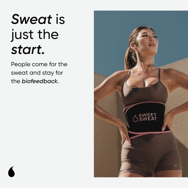 Sports Research Sweet Sweat Waist Trimmer (Core Series) - Premium Sweat Enhancing Fitness Band for Women & Men