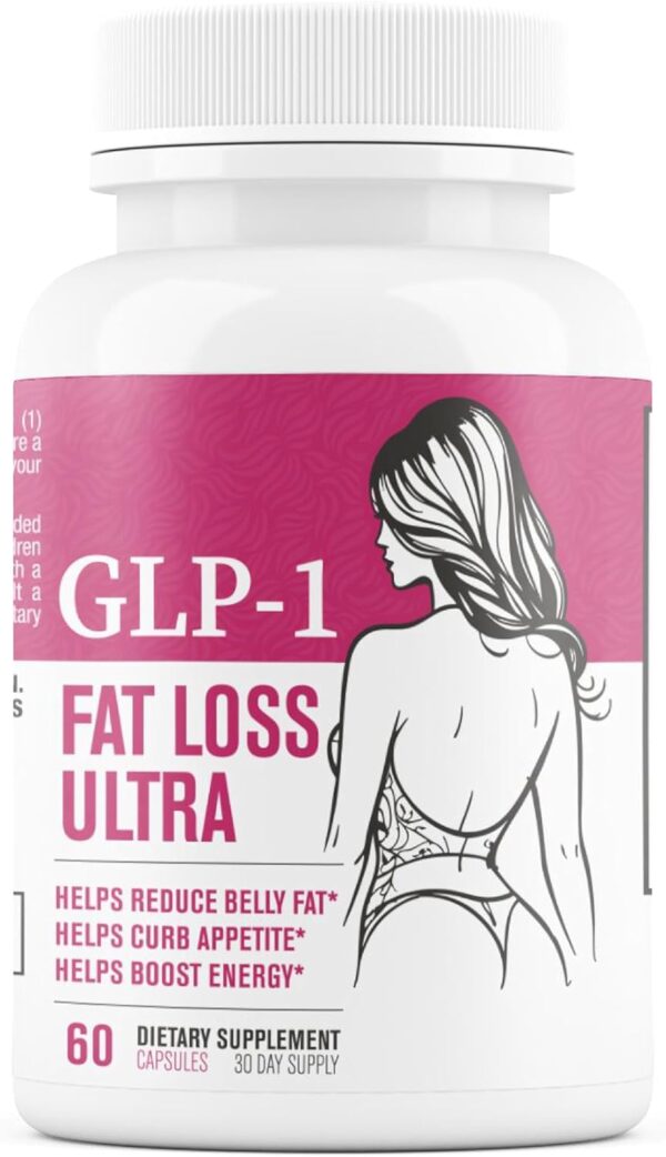 71MDjXNo8iL._AC_SL1500_.jpg GLP-1 Fat Loss Ultra - Weight Loss Pills, Appetite Suppressant & Fat Burner for Women | Supports Healthy Pathways Associated with GLP-1 Activity | 3rd Party Tested Supplement - 60 Capsules for Adults