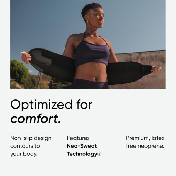 Sports Research Sweet Sweat Waist Trimmer (Core Series) - Premium Sweat Enhancing Fitness Band for Women & Men