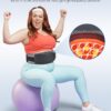 KNQZE Cordless Back Massager Belt for Pain Relief, Stomach Massager for Digestion, Heating Pad with 2 Heating Levels, Slimming Massage Belt with 3 Vibration Modes, Gifts for Women Men