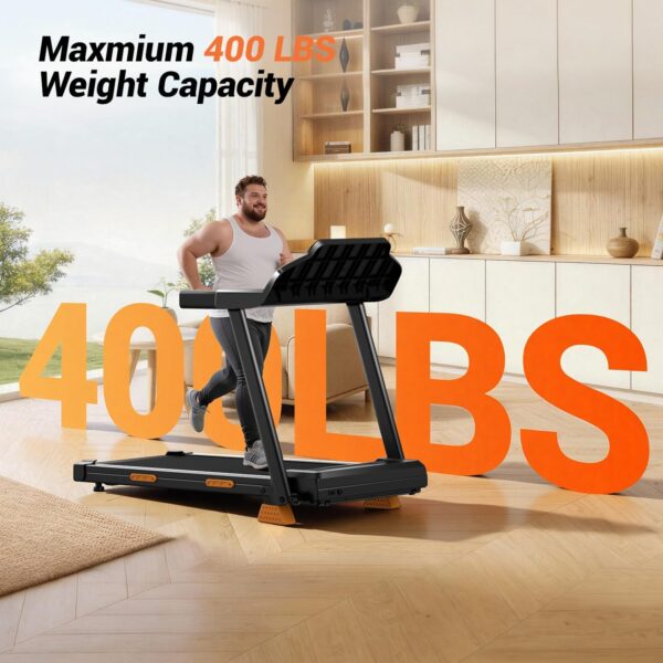 71TYo2K1L8L._AC_SL1500_.jpg LONTEK Treadmills for Home with 15% Incline & Led Screen, 7-Layer Shock-Absorbing Foldable Treadmill with Handle Bar Up to 400lbs Capacity, 3.0HP Quiet Walking Pad Treadmill 0.6-7.5MPH