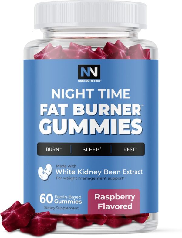 71ThgmE-m9L._AC_SL1500_.jpg Night Time Fat Burner Gummies, Sleep Support & Weight Loss Supplement | Slimming Hunger Suppressant & Metabolism Booster, Shred Belly Fat While You Sleep | Nighttime Diet Gummies for Women & Men 60ct