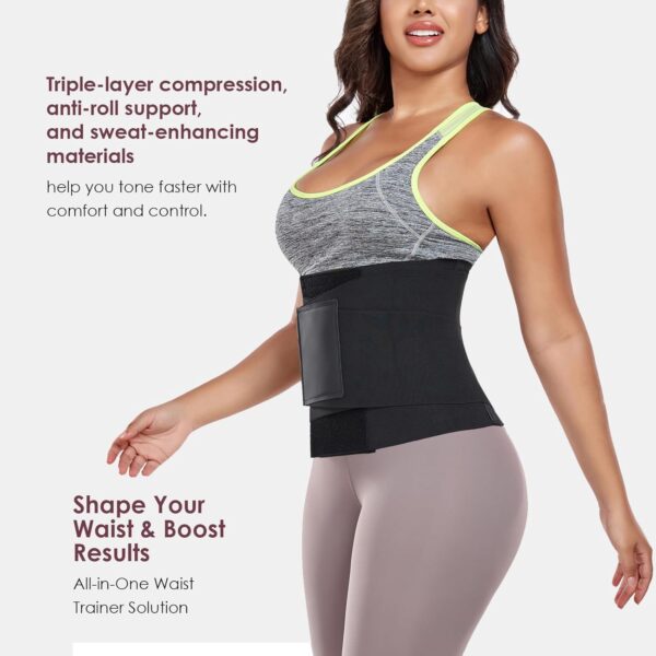 71YAXfbLn8L._AC_SL1500_.jpg Waist Trainer Belt for Women Belly Fat Waist Cincher Trimmer Ab Belt Tummy Control Body Shaper with Triple Wrap