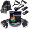71ZpeeedjlL._AC_SL1500_.jpg TheFitLife Exercise Resistance Bands with Handles - 5 Fitness Workout Bands Stackable up to 110/150/200/250/300 lbs, Training Tubes with Large Handles, Ankle Straps, Door Anchor, Carry Bag