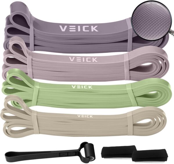 VEICK Resistance Bands for Working Out, Exercise Bands, Workout Bands, Pull Up Assistance Bands, Long Heavy Stretch Bands Set for Men Women, Power Weight Gym at Home Fitness Equipment