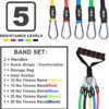 Resistance Bands Set (12pcs), Workout Bands with Handles, Door Anchor, Ankle Straps and Carry Bag, Exercise Bands for Shape Body and Home Workouts
