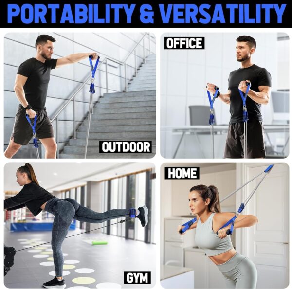 WALITO Resistance Bands Set - Exercise Bands with Handles, Door Anchor, Legs Ankle Straps, for Heavy Resistance Training, Physical Therapy, Muscle Training, Yoga, Home Workouts, Gym