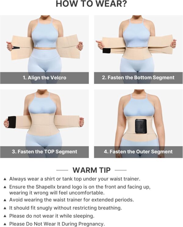 71l-EjoD1KL._AC_SL1500_.jpg SHAPELLX Waist Trainer for Women Waist Cincher Corset Shapewear Body Shaper Tummy Control Stomach Belt Postpartum Band