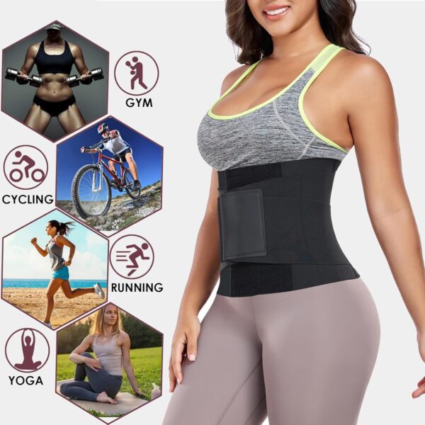 71lb681l9wL._AC_SL1500_.jpg Waist Trainer Belt for Women Belly Fat Waist Cincher Trimmer Ab Belt Tummy Control Body Shaper with Triple Wrap