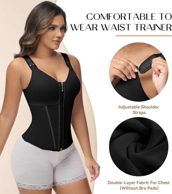 71qKIqe2WKL._AC_SL1500_.jpg SHAPSHE Waist Trainer Corset for Women Tummy Control Sport Workout Body Shaper Vest for Women Postpartum Gym Zipper and Hooks