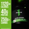 Rule 1 Proteins Mass Gainer - High-Calorie Weight Gain Formula with 1,220+ Calories, 250g+ Complex Carb Blend, 40g All-Whey Protein Per Serving (8 Servings, Strawberries & Crème)