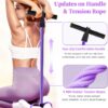 Pedal Resistance Bands with Handles, Upgrade 6-Tubes Manual Tension Training Pedal, Natural Rubber Foot Pedal Resistance Bands, Multifunction Fitness Bands for Abdomen, Waist, Arm, Leg