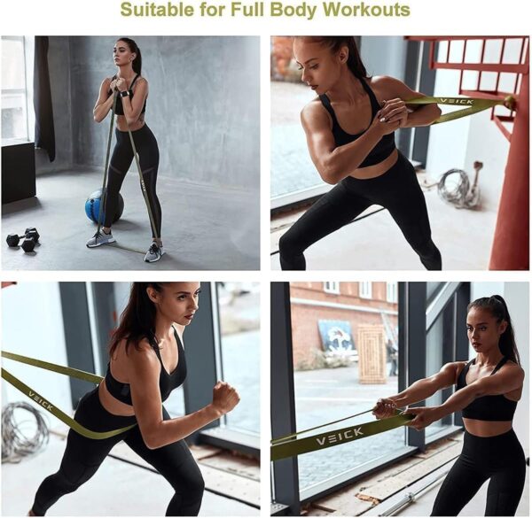 VEICK Resistance Bands for Working Out, Exercise Bands, Workout Bands, Pull Up Assistance Bands, Long Heavy Stretch Bands Set for Men Women, Power Weight Gym at Home Fitness Equipment
