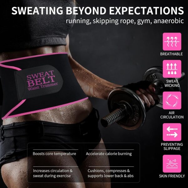 Lisacool Waist Trainer for Women,Sweat Band,Belt for Weight Loss,Waist Trimmer,Waist Trainer for Women Working Out