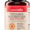 NatureWise Vitamin B Complex for Women and Men - with Folic Acid Biotin B1 B2 B3 B6 B12 - Support Cellular Energy & Mental Clarity - Gluten & Dairy Free, Non-GMO - 60 Softgels[2-Month Supply]