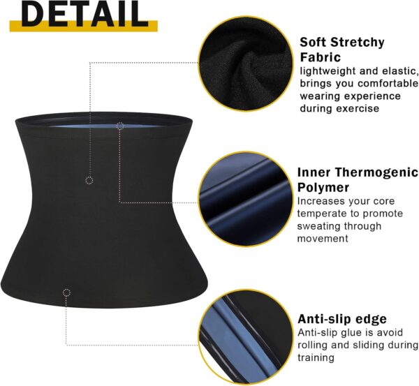 Sweat Waist Trimmer Trainer Belt Wrap Belly Sweat Band Sauna Slimming Belt for Women Lower Belly Fat Plus Size