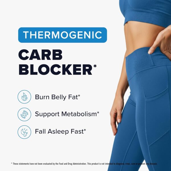 Night Time Fat Burner for Weight Loss Support & Sleep Aid | Appetite Suppressant, Carb Blocker, Nighttime Metabolism Booster for Stomach Fat Burner & Night Shred with Melatonin | Non-GMO, Vegan 60ct