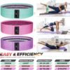Renoj Resistance Bands for Working Out: 3-Set Professional Exercise Bands for Pilates, Yoga, Home Gym, Booty, Leg Training | Heavy/Medium/Light Fabric Loops for Women Men