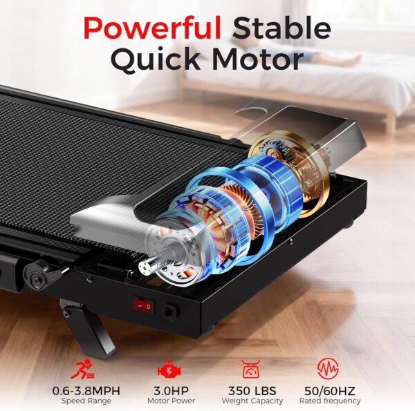 Walking Pad Treadmill with 8% Incline,Foldable Treadmills for Home and Office, 3.0 HP Quiet Walking Pad Treadmill with Walking Pad with Handle 350 LBS Capacity