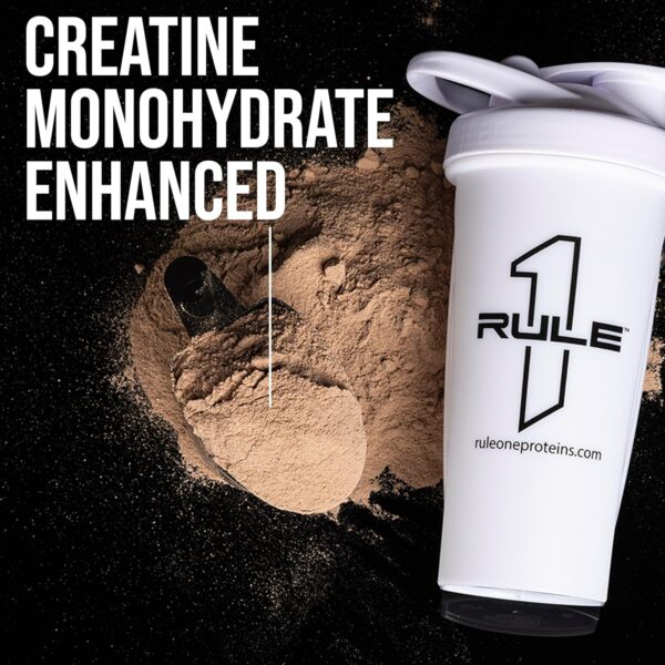 Rule 1 Proteins Mass Gainer - High-Calorie Weight Gain Formula with 1,220+ Calories, 250g+ Complex Carb Blend, 40g All-Whey Protein Per Serving (8 Servings, Strawberries & Crème)