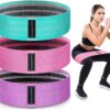 Exercise Bands, 3 Levels Fabric Resistance Bands for Working Out, Workout Bands Resistance for Women & Men, Multi-Colored Fabric Booty Bands for Leg Strength Training, Rehab, Yoga