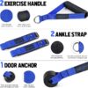 WALITO Resistance Bands Set - Exercise Bands with Handles, Door Anchor, Legs Ankle Straps, for Heavy Resistance Training, Physical Therapy, Muscle Training, Yoga, Home Workouts, Gym