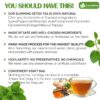 100 Bags - SIimming Detox Tea Caffeine Free - Herbal Tea with Chamomile, Hibiscus Tea & Ginger Root for Colon Cleanse – Natural Citrus & Cinnamon Herbal Tea for Digestive Health