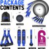 WALITO Resistance Bands Set - Exercise Bands with Handles, Door Anchor, Legs Ankle Straps, for Heavy Resistance Training, Physical Therapy, Muscle Training, Yoga, Home Workouts, Gym