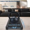 Walking Pad Treadmill with 12% 9-Level Auto Incline, 450 lbs Capacity RGB LED Screen, Bluetooth Speaker Under Desk Treadmill, Compact Treadmills for Home Hiking