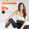 KNQZE Cordless Back Massager Belt for Pain Relief, Stomach Massager for Digestion, Heating Pad with 2 Heating Levels, Slimming Massage Belt with 3 Vibration Modes, Gifts for Women Men