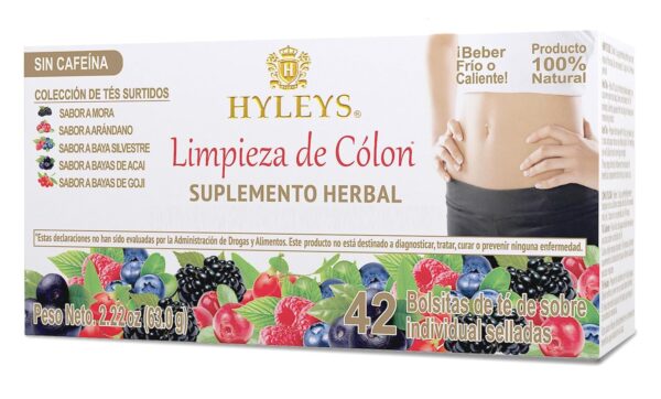Hyleys Colon Cleanse Tea Assorted Flavors - 42 Tea Bags (1 Pack)