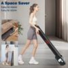 Walking Pad Treadmill with 12% 9-Level Auto Incline, 450 lbs Capacity RGB LED Screen, Bluetooth Speaker Under Desk Treadmill, Compact Treadmills for Home Hiking