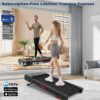 Walking Pad Treadmill with 12% 9-Level Auto Incline, 450 lbs Capacity RGB LED Screen, Bluetooth Speaker Under Desk Treadmill, Compact Treadmills for Home Hiking