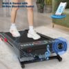 Walking Pad Treadmill with 12% 9-Level Auto Incline, 450 lbs Capacity RGB LED Screen, Bluetooth Speaker Under Desk Treadmill, Compact Treadmills for Home Hiking